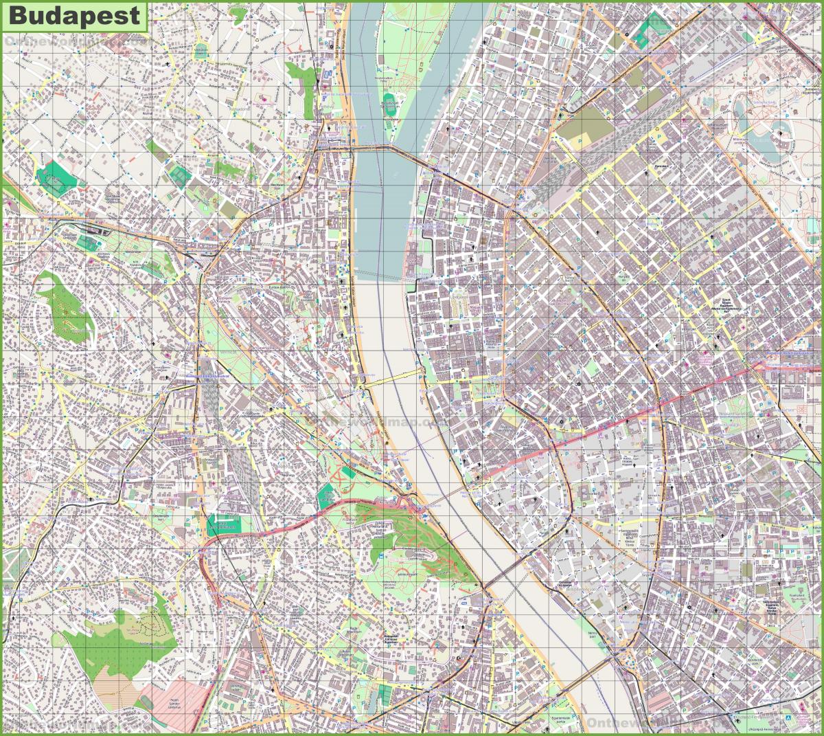 straat kaart van boedapest in hongarije