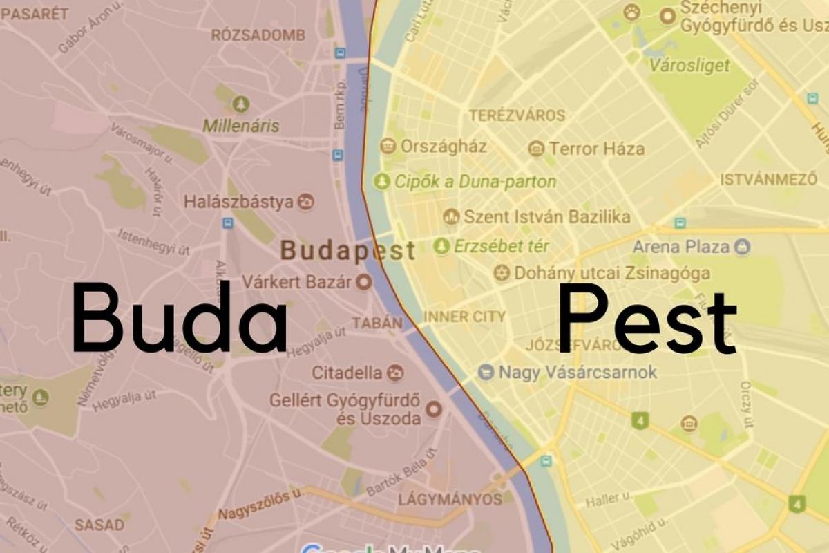 boedapest wijken kaart