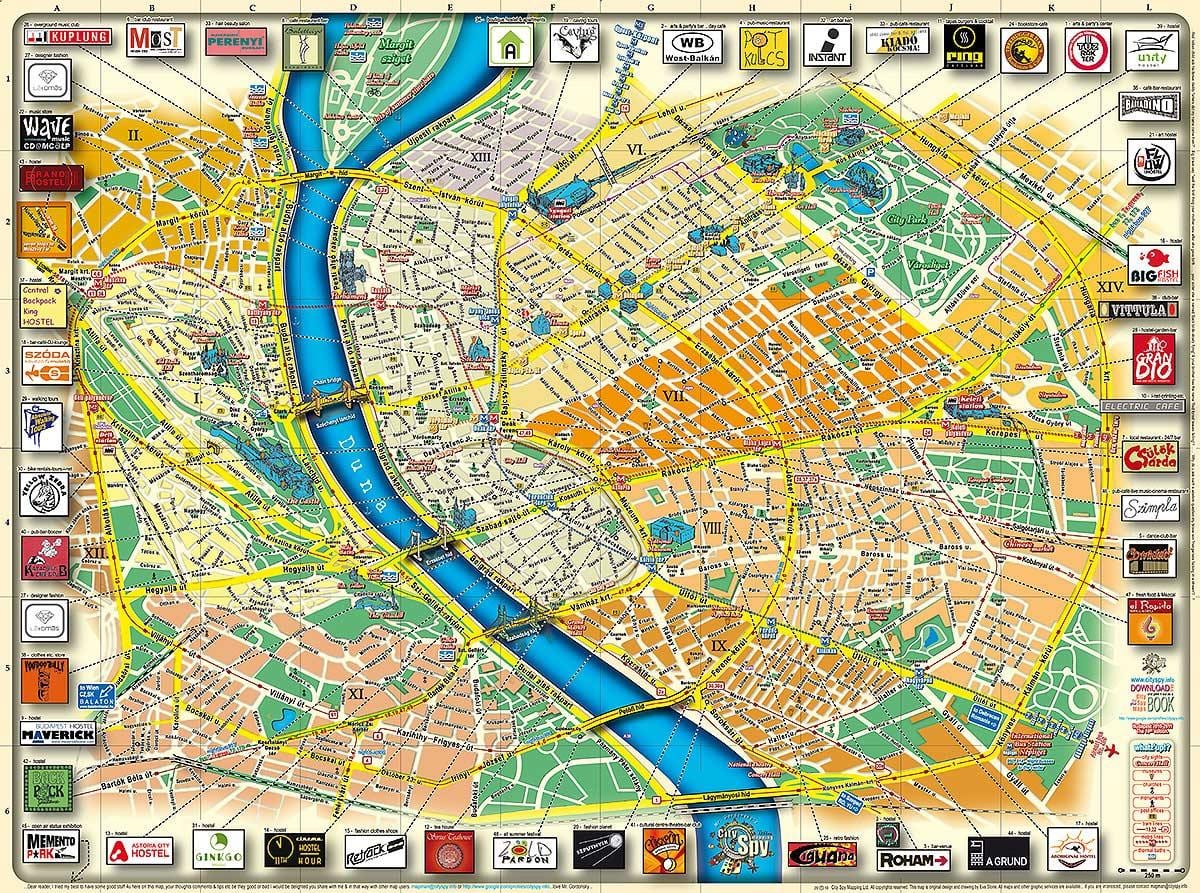 kaart van budapest city park