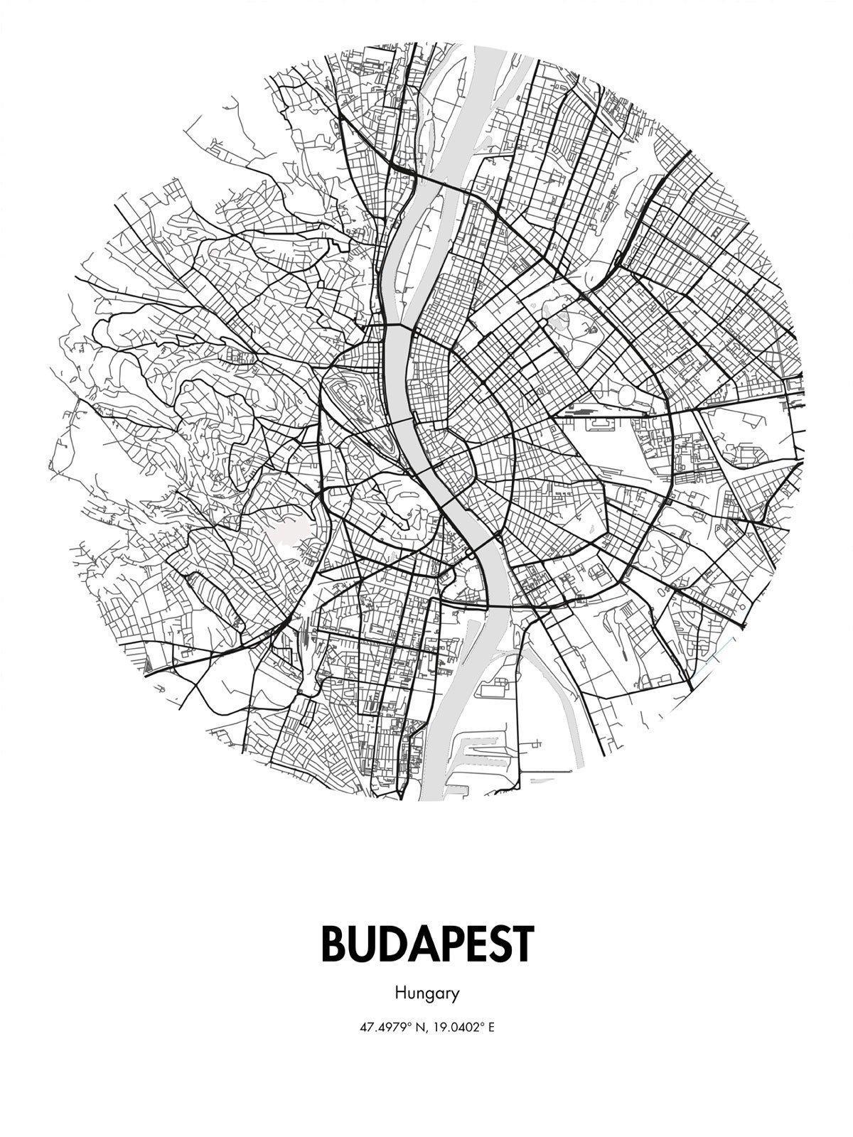 kaart van boedapest street art