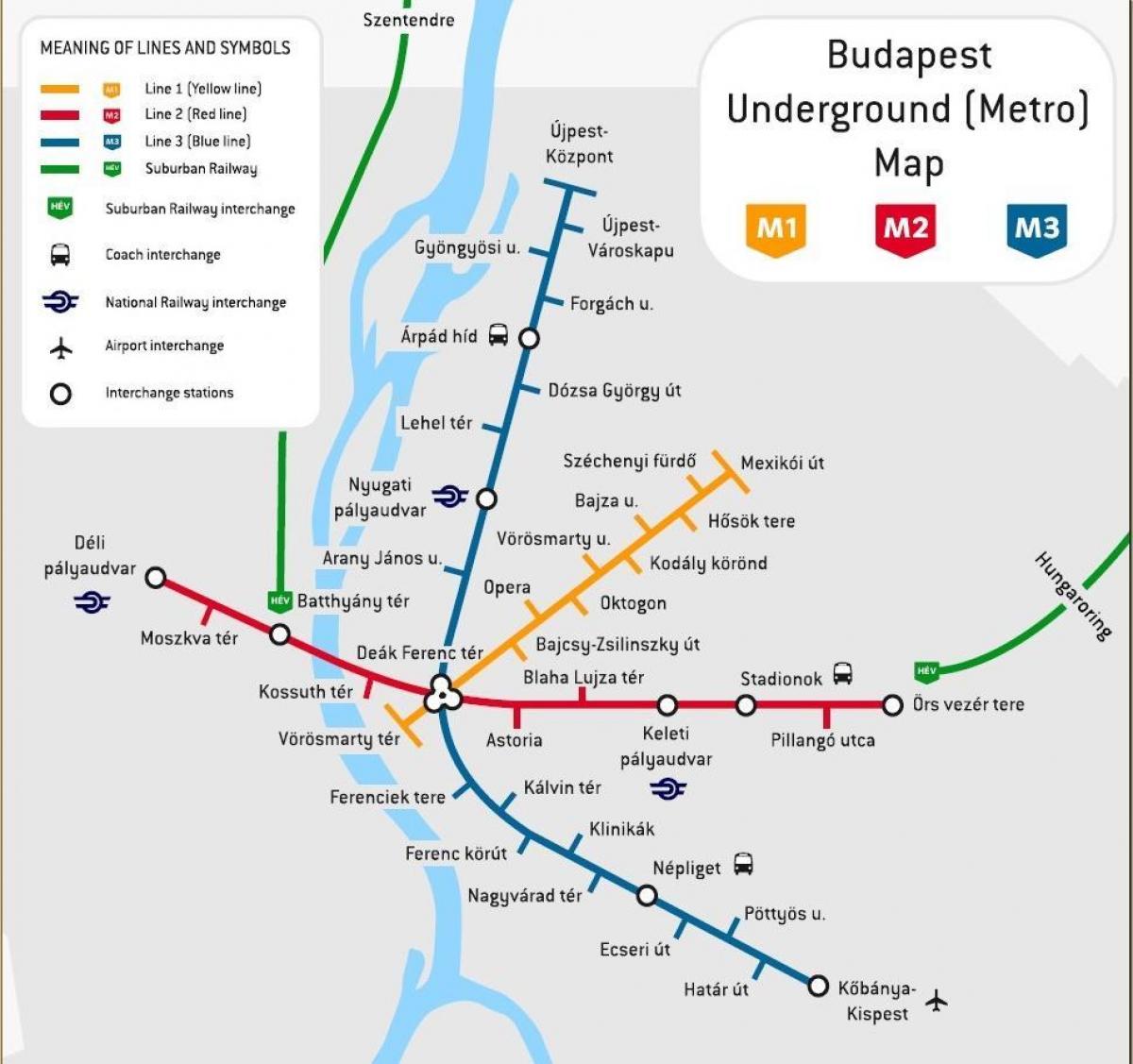 tram 2, budapest kaart bekijken