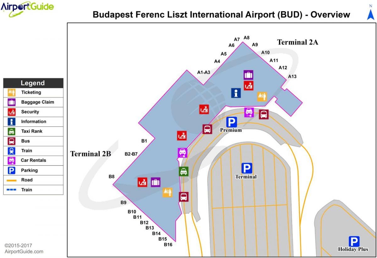 boedapest kaart luchthaven