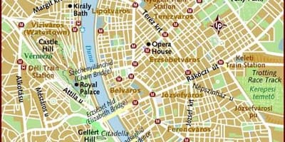 Plattegrond van de stad van boedapest in hongarije