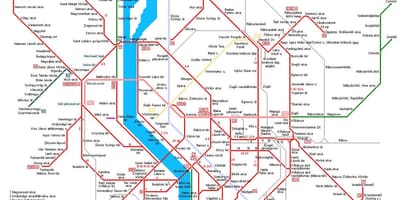 Boedapest metro kaart