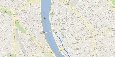 Kaart van budapest vaci street
